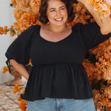 Kate Top - Washed Black