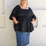 Lexi Top - Washed Black