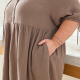 'Samples, Seconds & Archives': Sally Dress - Coffee 26/28