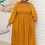 Designer Plus Size Dress - Embrace Feminine Flair with Lexi Dress in Honey