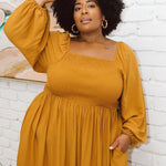 Designer Plus Size Dress - Lexi Dress in Honey