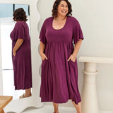 Elio Dress - Berry
