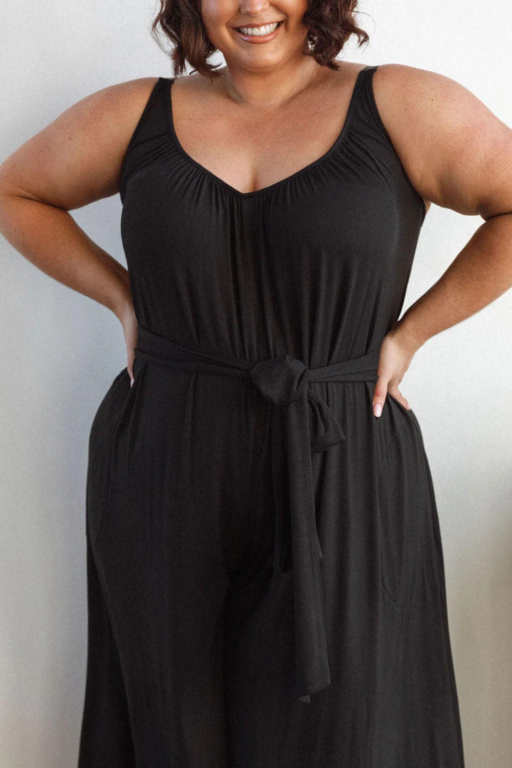 Peach The Label | Frankie Jumpsuit in Black | Luxe Jersey, Relaxed Fit ...