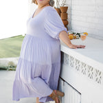 Lilac Plus Size Dress - Peach The Label Womens Curvy Fashion