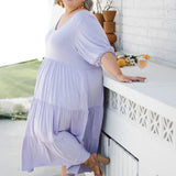 Lilac Plus Size Dress - Peach The Label Womens Curvy Fashion